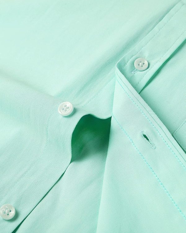 Alimens & Gentle Men's Short Sleeve Oxford Shirt Regular Fit Button Down Collar Shirts with Pocket - Image 229