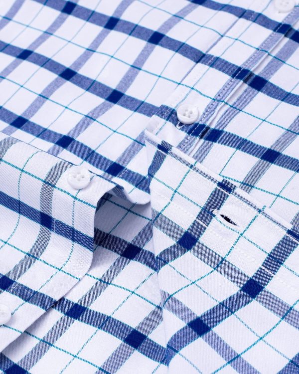 Alimens & Gentle Men's Short Sleeve Oxford Shirt Regular Fit Button Down Collar Shirts with Pocket - Image 236
