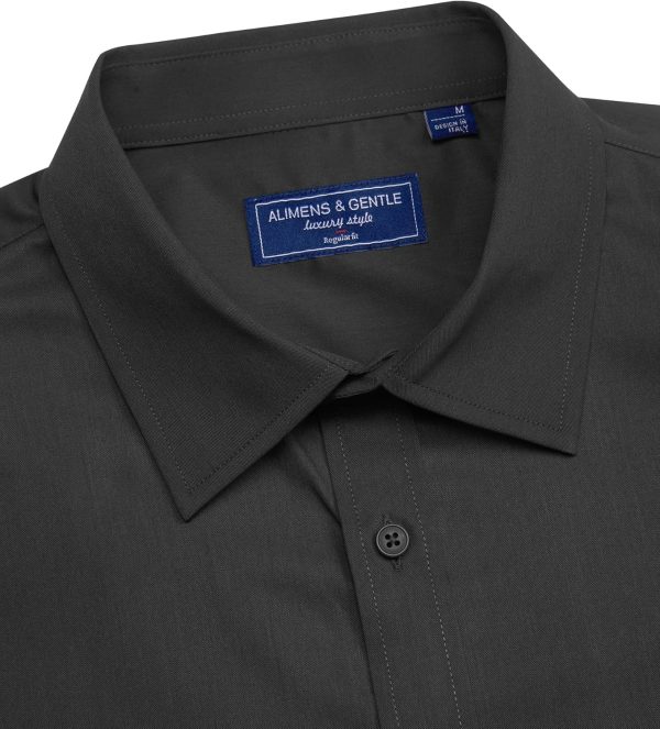 Alimens & Gentle Mens Short Sleeve Dress Shirts Regular Fit Stretch Wrinkle-Resistant Button Down Shirts - Image 22