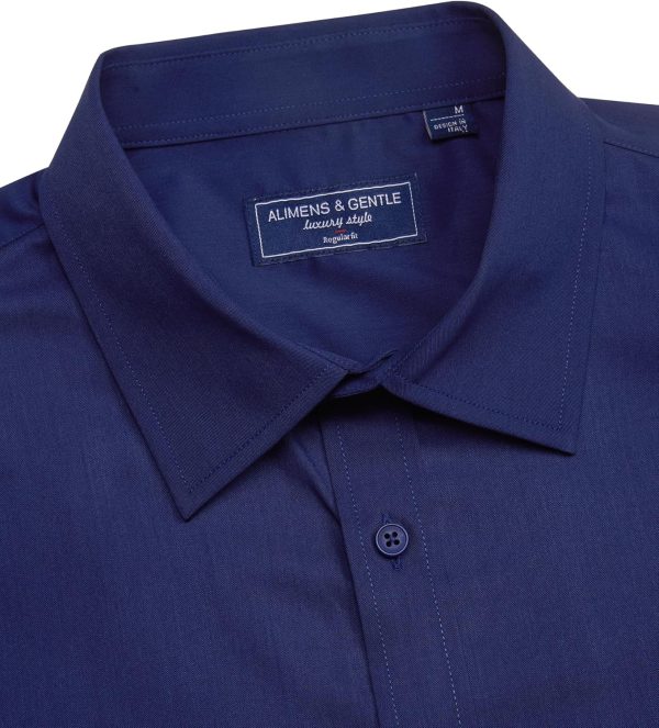 Alimens & Gentle Mens Short Sleeve Dress Shirts Regular Fit Stretch Wrinkle-Resistant Button Down Shirts - Image 34