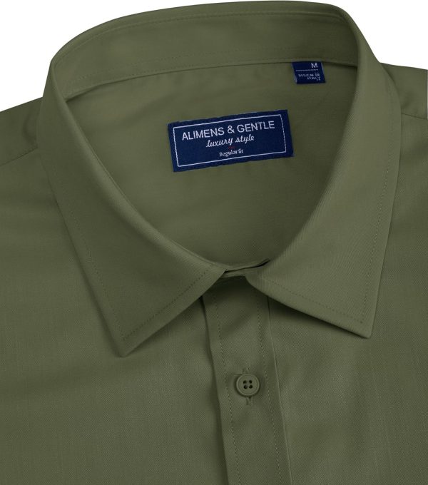 Alimens & Gentle Mens Short Sleeve Dress Shirts Regular Fit Stretch Wrinkle-Resistant Button Down Shirts - Image 46