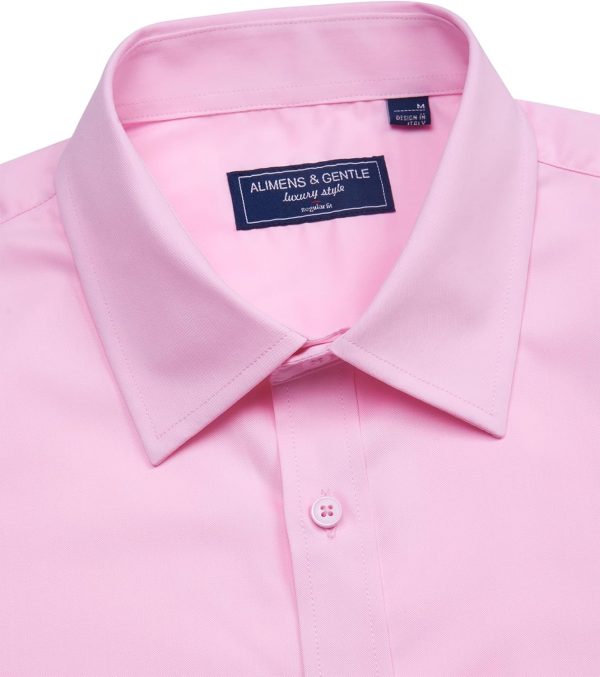 Alimens & Gentle Mens Short Sleeve Dress Shirts Regular Fit Stretch Wrinkle-Resistant Button Down Shirts - Image 58