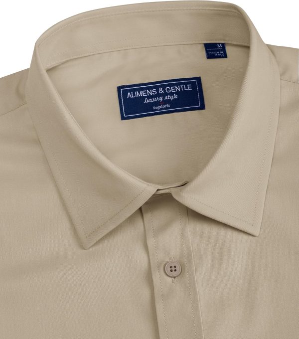 Alimens & Gentle Mens Short Sleeve Dress Shirts Regular Fit Stretch Wrinkle-Resistant Button Down Shirts - Image 70