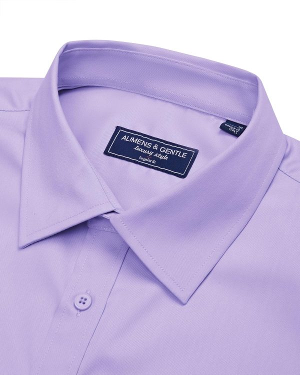 Alimens & Gentle Mens Short Sleeve Dress Shirts Regular Fit Stretch Wrinkle-Resistant Button Down Shirts - Image 76