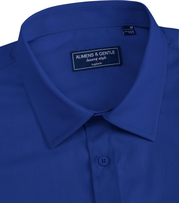 Alimens & Gentle Mens Short Sleeve Dress Shirts Regular Fit Stretch Wrinkle-Resistant Button Down Shirts - Image 101