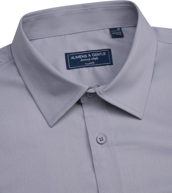 Alimens & Gentle Mens Short Sleeve Dress Shirts Regular Fit Stretch Wrinkle-Resistant Button Down Shirts - Image 124