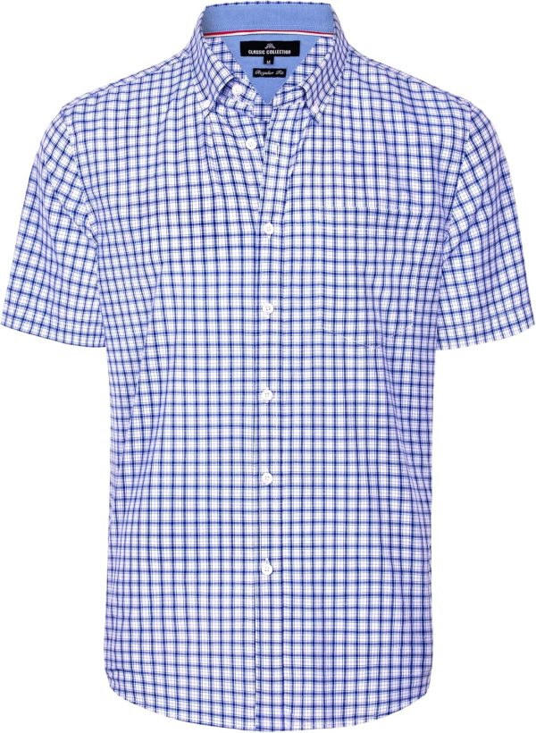 Alimens & Gentle Mens Plaid Short Sleeve Button Down Shirts Cotton Regular Fit Casual Gingham Shirts - Image 5