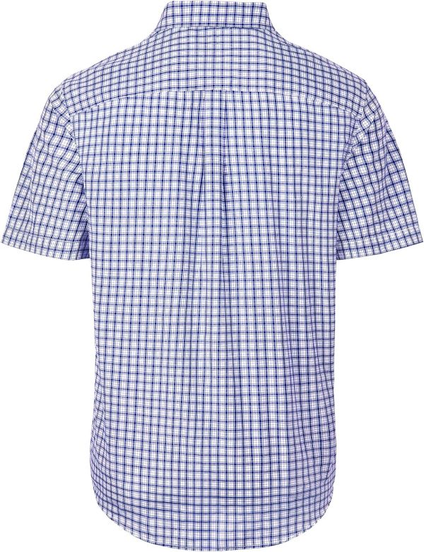 Alimens & Gentle Mens Plaid Short Sleeve Button Down Shirts Cotton Regular Fit Casual Gingham Shirts - Image 6