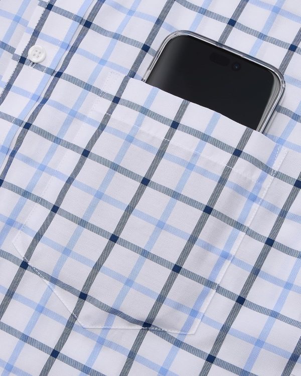 Alimens & Gentle Mens Plaid Short Sleeve Button Down Shirts Cotton Regular Fit Casual Gingham Shirts - Image 15