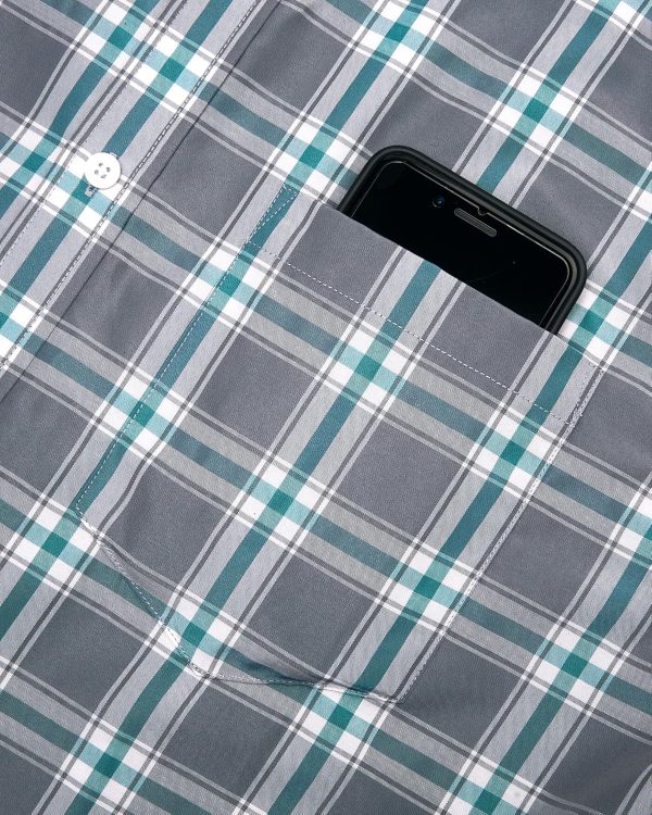 Alimens & Gentle Mens Plaid Short Sleeve Button Down Shirts Cotton Regular Fit Casual Gingham Shirts - Image 39