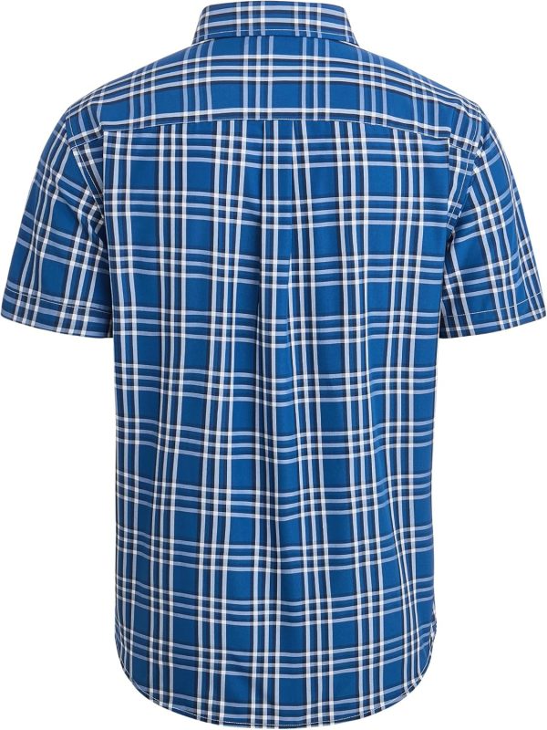 Alimens & Gentle Mens Plaid Short Sleeve Button Down Shirts Cotton Regular Fit Casual Gingham Shirts - Image 48