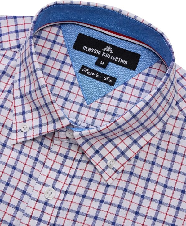 Alimens & Gentle Mens Plaid Short Sleeve Button Down Shirts Cotton Regular Fit Casual Gingham Shirts - Image 50