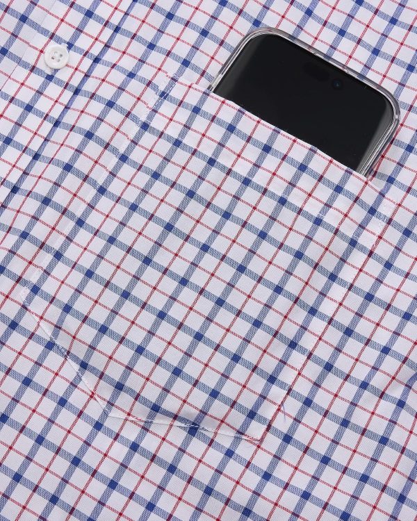 Alimens & Gentle Mens Plaid Short Sleeve Button Down Shirts Cotton Regular Fit Casual Gingham Shirts - Image 51