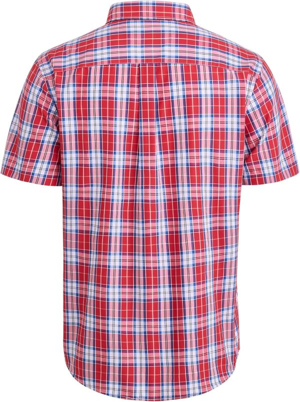 Alimens & Gentle Mens Plaid Short Sleeve Button Down Shirts Cotton Regular Fit Casual Gingham Shirts - Image 60