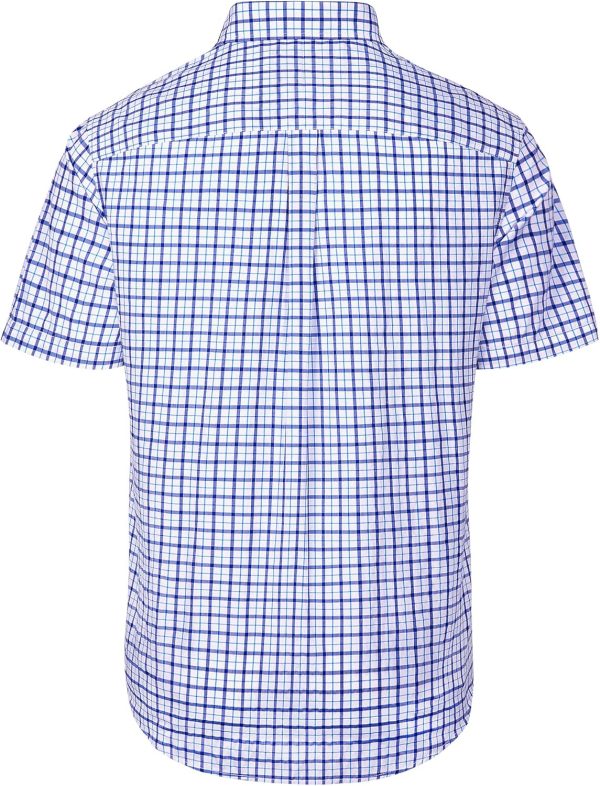 Alimens & Gentle Mens Plaid Short Sleeve Button Down Shirts Cotton Regular Fit Casual Gingham Shirts - Image 66