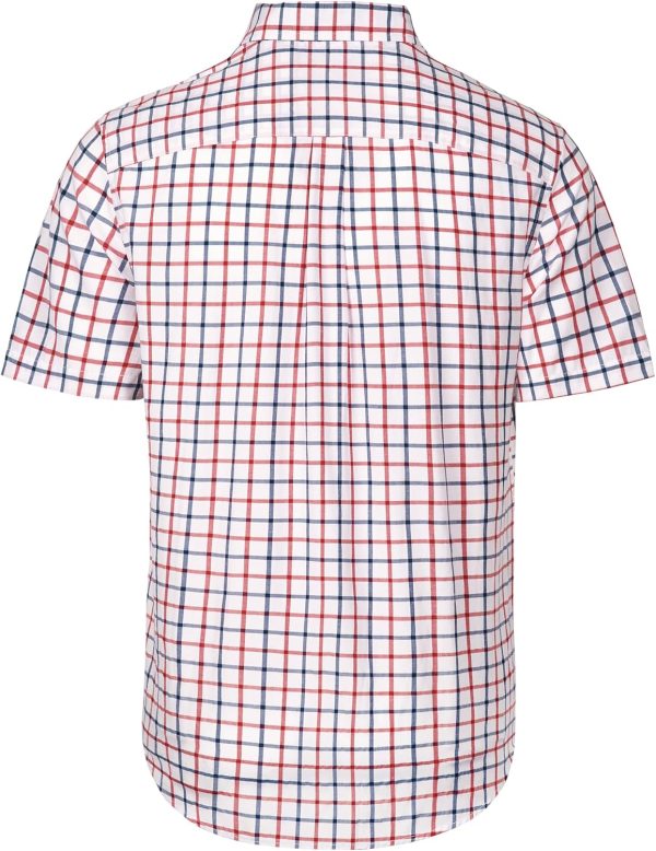 Alimens & Gentle Mens Plaid Short Sleeve Button Down Shirts Cotton Regular Fit Casual Gingham Shirts - Image 78