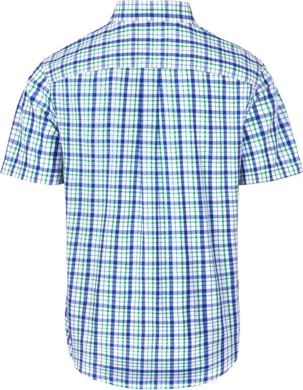 Alimens & Gentle Mens Plaid Short Sleeve Button Down Shirts Cotton Regular Fit Casual Gingham Shirts - Image 90