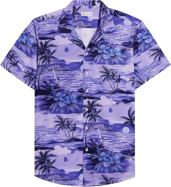 Alimens & Gentle Hawaiian Shirt for Men Summer Beach Casual Short Sleeve Button Down Shirts Printed Tropical Vacation Shirts - Image 29