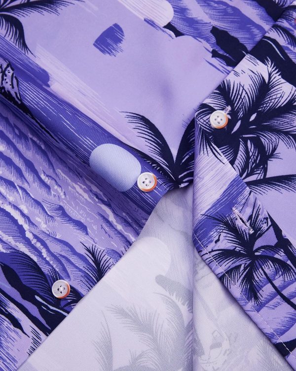 Alimens & Gentle Hawaiian Shirt for Men Summer Beach Casual Short Sleeve Button Down Shirts Printed Tropical Vacation Shirts - Image 31