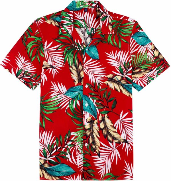 Alimens & Gentle Hawaiian Shirt for Men Summer Beach Casual Short Sleeve Button Down Shirts Printed Tropical Vacation Shirts - Image 33