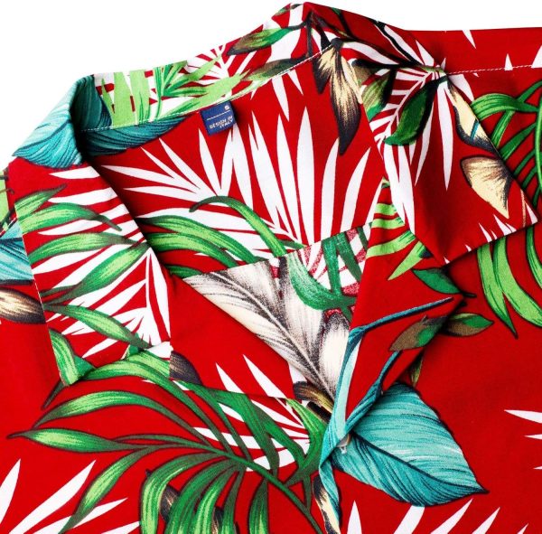 Alimens & Gentle Hawaiian Shirt for Men Summer Beach Casual Short Sleeve Button Down Shirts Printed Tropical Vacation Shirts - Image 34