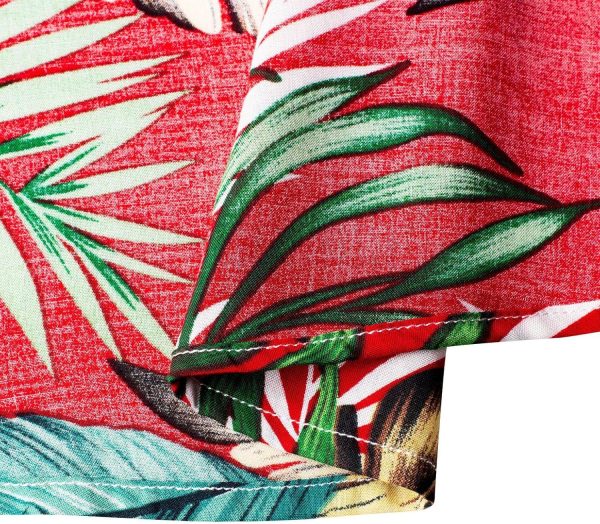 Alimens & Gentle Hawaiian Shirt for Men Summer Beach Casual Short Sleeve Button Down Shirts Printed Tropical Vacation Shirts - Image 38