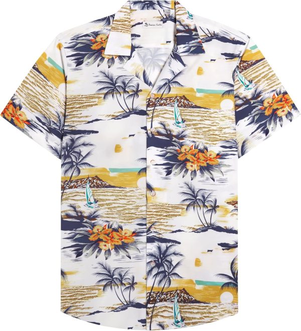 Alimens & Gentle Hawaiian Shirt for Men Summer Beach Casual Short Sleeve Button Down Shirts Printed Tropical Vacation Shirts - Image 47