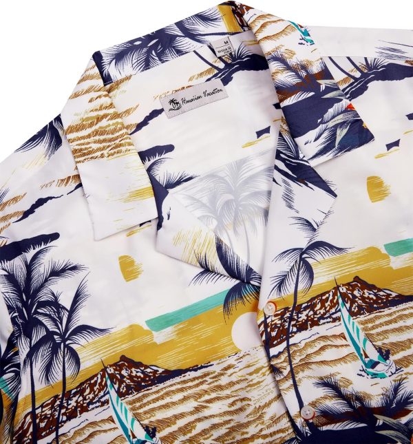 Alimens & Gentle Hawaiian Shirt for Men Summer Beach Casual Short Sleeve Button Down Shirts Printed Tropical Vacation Shirts - Image 48
