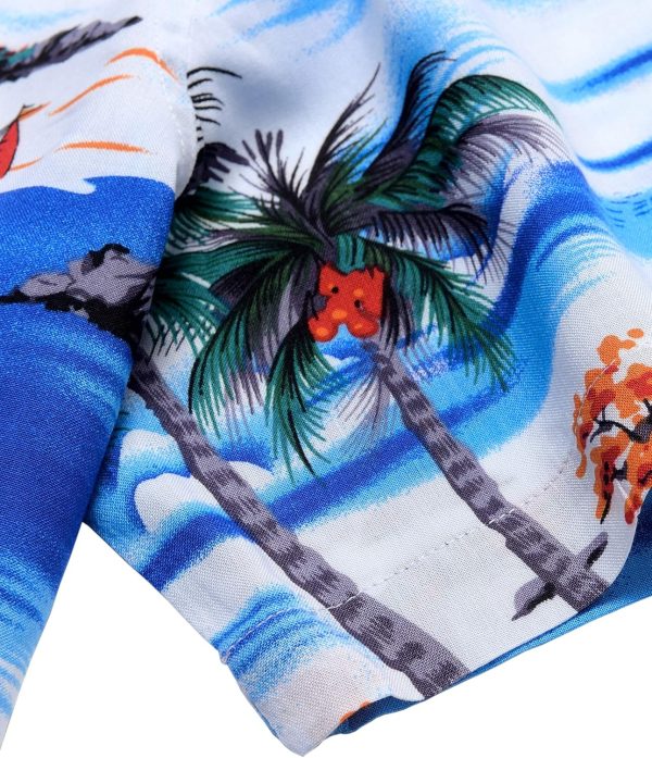 Alimens & Gentle Hawaiian Shirt for Men Summer Beach Casual Short Sleeve Button Down Shirts Printed Tropical Vacation Shirts - Image 54