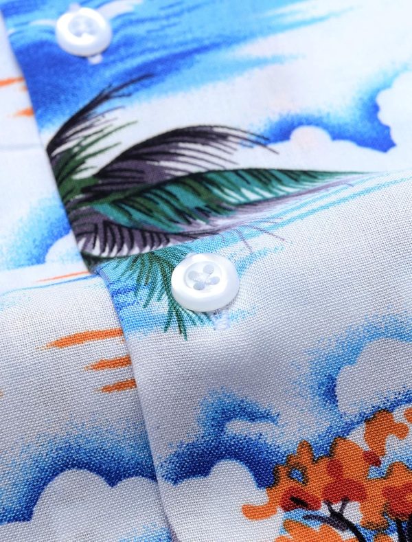 Alimens & Gentle Hawaiian Shirt for Men Summer Beach Casual Short Sleeve Button Down Shirts Printed Tropical Vacation Shirts - Image 55