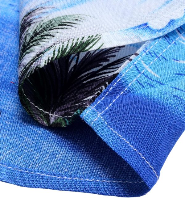 Alimens & Gentle Hawaiian Shirt for Men Summer Beach Casual Short Sleeve Button Down Shirts Printed Tropical Vacation Shirts - Image 56