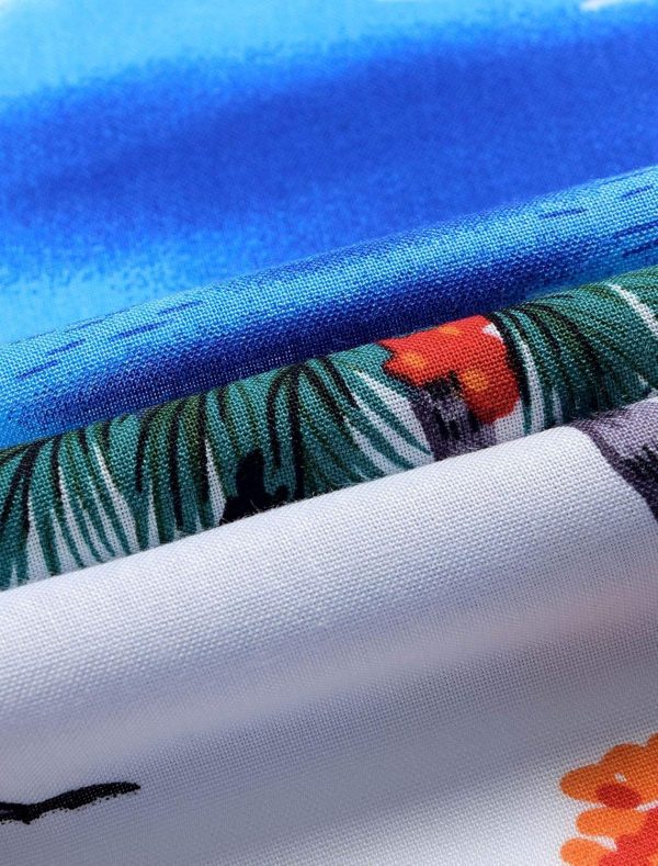 Alimens & Gentle Hawaiian Shirt for Men Summer Beach Casual Short Sleeve Button Down Shirts Printed Tropical Vacation Shirts - Image 57