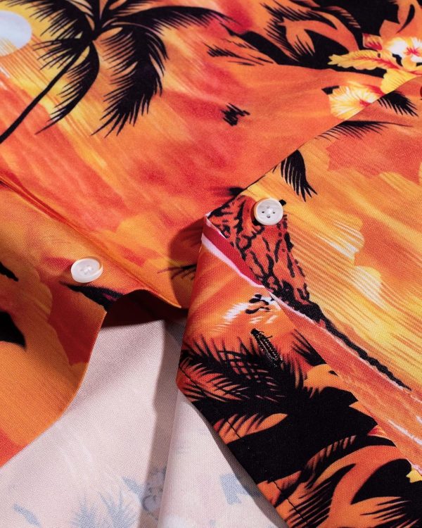 Alimens & Gentle Hawaiian Shirt for Men Summer Beach Casual Short Sleeve Button Down Shirts Printed Tropical Vacation Shirts - Image 65