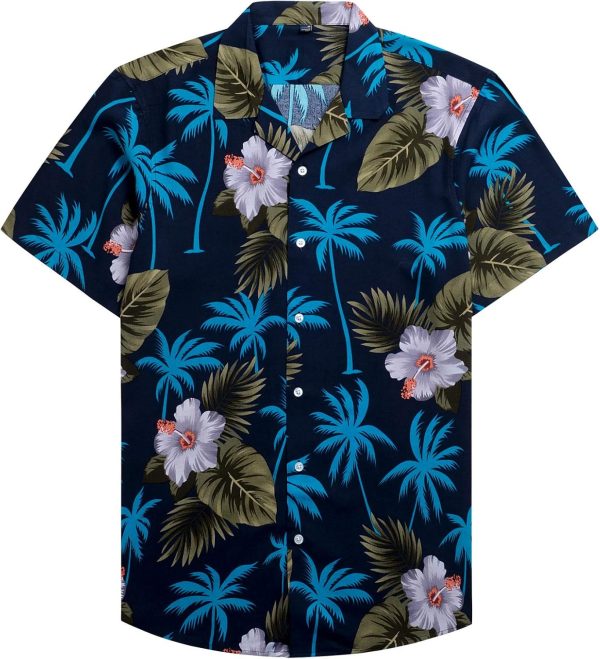 Alimens & Gentle Hawaiian Shirt for Men Summer Beach Casual Short Sleeve Button Down Shirts Printed Tropical Vacation Shirts - Image 68