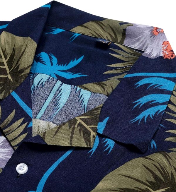 Alimens & Gentle Hawaiian Shirt for Men Summer Beach Casual Short Sleeve Button Down Shirts Printed Tropical Vacation Shirts - Image 69