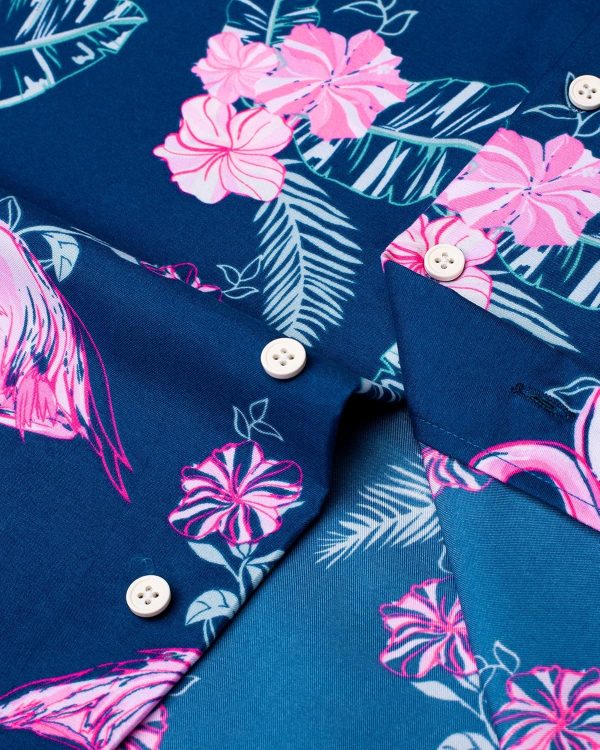 Alimens & Gentle Hawaiian Shirt for Men Summer Beach Casual Short Sleeve Button Down Shirts Printed Tropical Vacation Shirts - Image 78