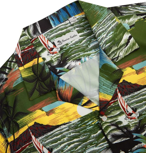 Alimens & Gentle Hawaiian Shirt for Men Summer Beach Casual Short Sleeve Button Down Shirts Printed Tropical Vacation Shirts - Image 82
