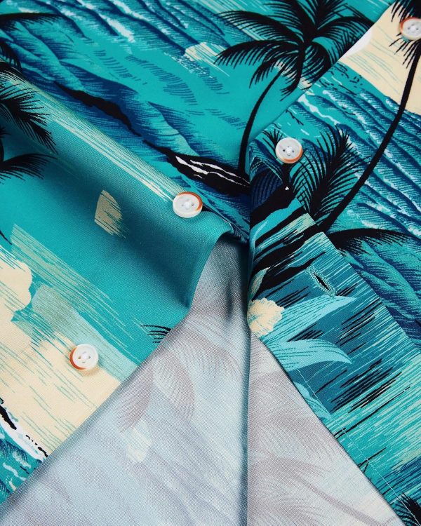 Alimens & Gentle Hawaiian Shirt for Men Summer Beach Casual Short Sleeve Button Down Shirts Printed Tropical Vacation Shirts - Image 87