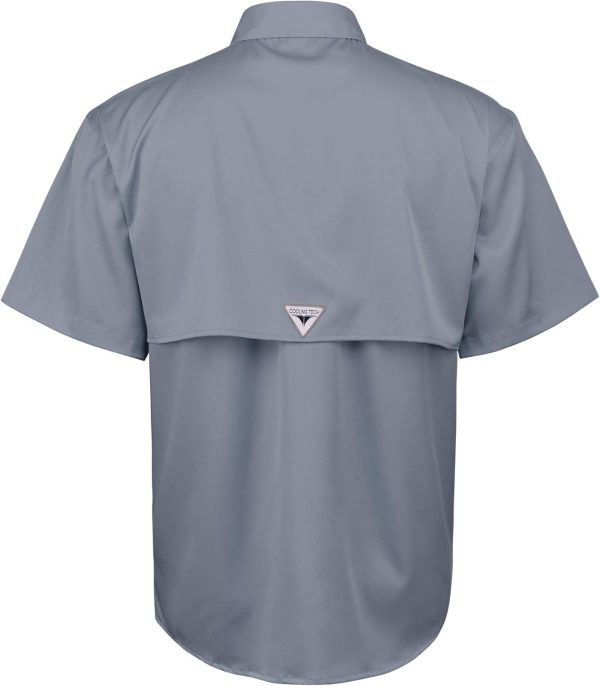 Alimens & Gentle Short Sleeve Fishing Shirt Wicking Fabric Sun Protection Casual Button Down Shirts - Image 2