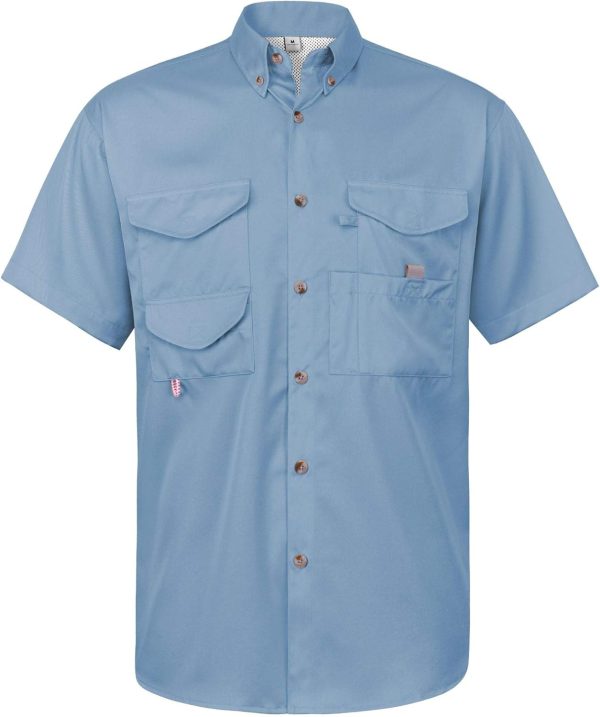 Alimens & Gentle Short Sleeve Fishing Shirt Wicking Fabric Sun Protection Casual Button Down Shirts - Image 8