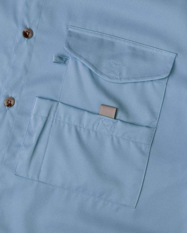 Alimens & Gentle Short Sleeve Fishing Shirt Wicking Fabric Sun Protection Casual Button Down Shirts - Image 12