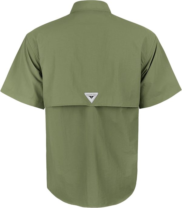 Alimens & Gentle Short Sleeve Fishing Shirt Wicking Fabric Sun Protection Casual Button Down Shirts - Image 16