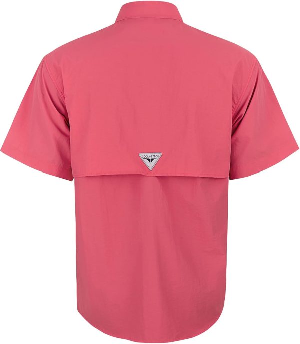 Alimens & Gentle Short Sleeve Fishing Shirt Wicking Fabric Sun Protection Casual Button Down Shirts - Image 21