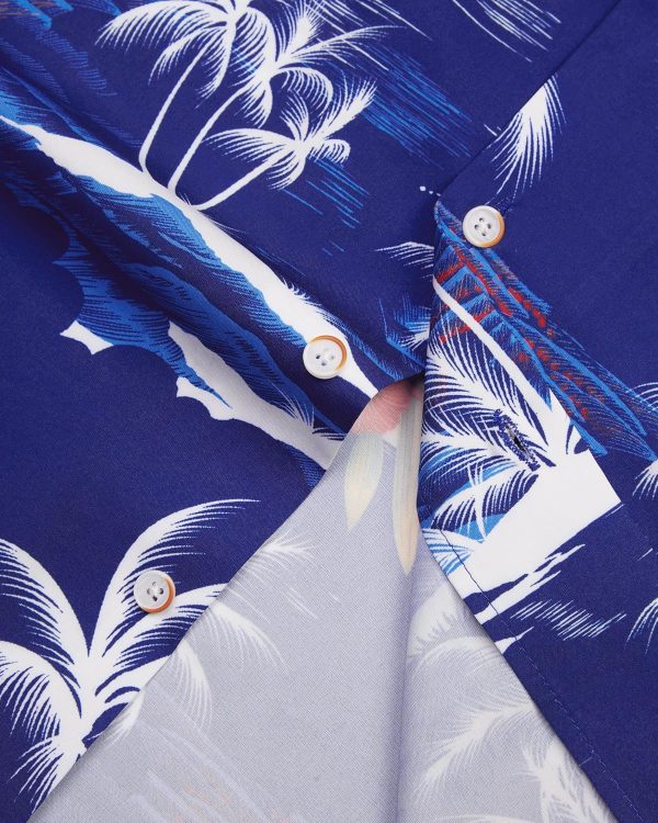 Alimens & Gentle Hawaiian Shirt for Men Summer Beach Casual Short Sleeve Button Down Shirts Printed Tropical Vacation Shirts - Image 103