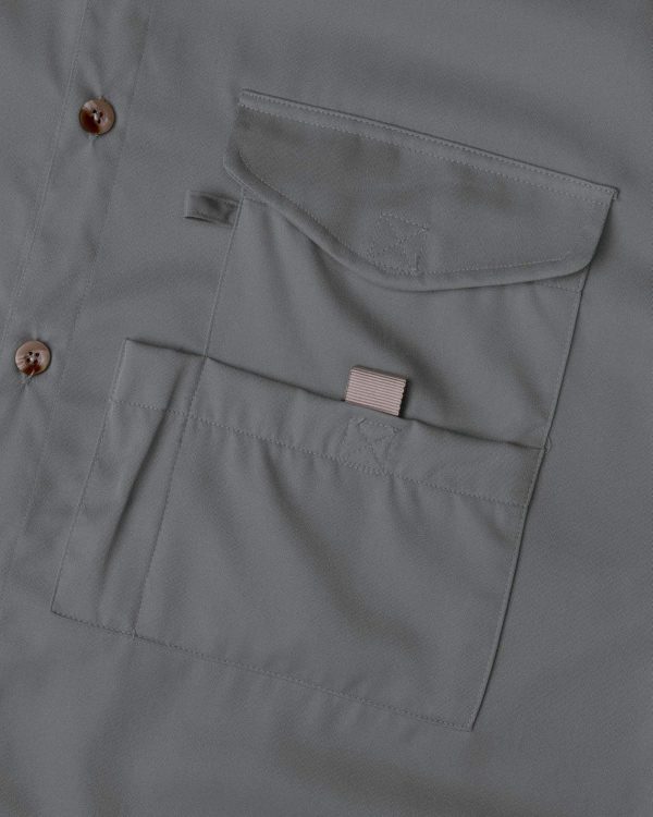 Alimens & Gentle Short Sleeve Fishing Shirt Wicking Fabric Sun Protection Casual Button Down Shirts - Image 37