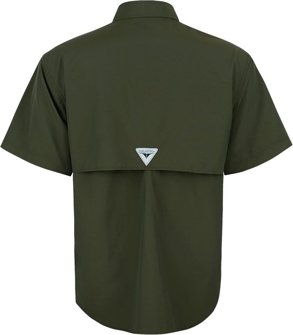 Alimens & Gentle Short Sleeve Fishing Shirt Wicking Fabric Sun Protection Casual Button Down Shirts - Image 41