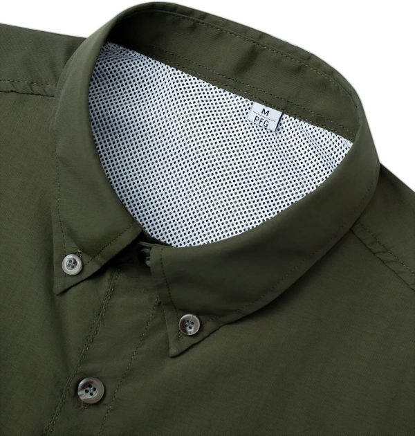 Alimens & Gentle Short Sleeve Fishing Shirt Wicking Fabric Sun Protection Casual Button Down Shirts - Image 43