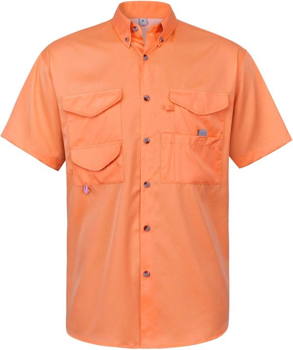 Alimens & Gentle Short Sleeve Fishing Shirt Wicking Fabric Sun Protection Casual Button Down Shirts - Image 54