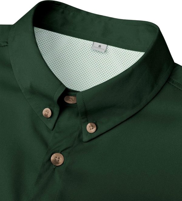 Alimens & Gentle Short Sleeve Fishing Shirt Wicking Fabric Sun Protection Casual Button Down Shirts - Image 64