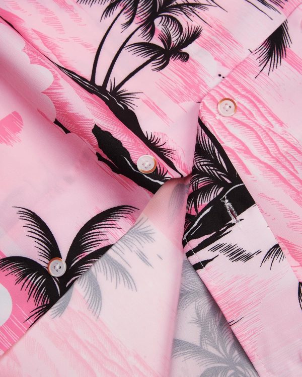 Alimens & Gentle Hawaiian Shirt for Men Summer Beach Casual Short Sleeve Button Down Shirts Printed Tropical Vacation Shirts - Image 139